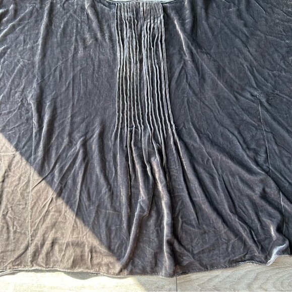 Calypso St Barth Grey Batwing Sleeve Silk Blend Velvet Blouse - Picture 8 of 14